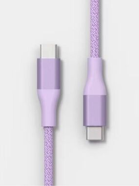 10 ft Lavender Braided USB-C Charging Cable